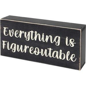 Inspirational wooden desk sign office decor farmhouse wall art motivational gift